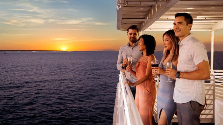 Rhodes: Sunset Cruise with Live Music, Wine & Greek Buffet - Greek dinner, wine, and the practical buffet question