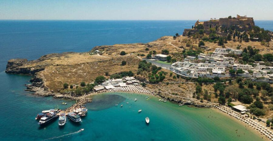 Rhodes Town: Scenic Cruise to Lindos with Swim Stops - A full day on Rhodes from the water