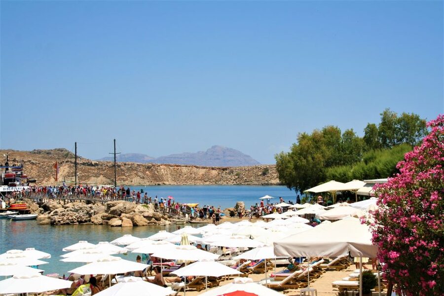 Rhodes Town: Scenic Cruise to Lindos with Swim Stops - Returning to the boat and Tsambika Bay