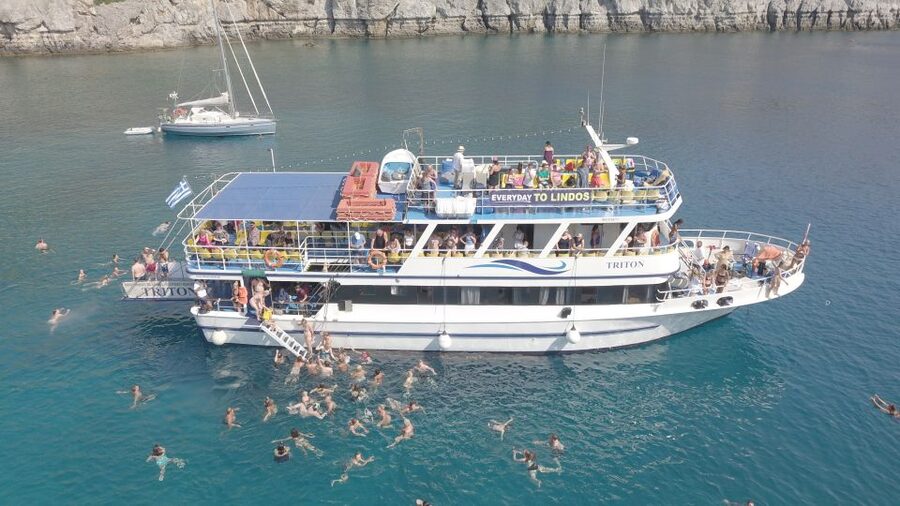 Rhodes Town: Scenic Cruise to Lindos with Swim Stops - Is $50.82 good value?