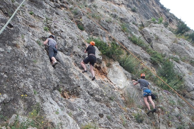 Rock Climbing at Kardamili- West Mani - The first climb, getting past the intimidating cliff