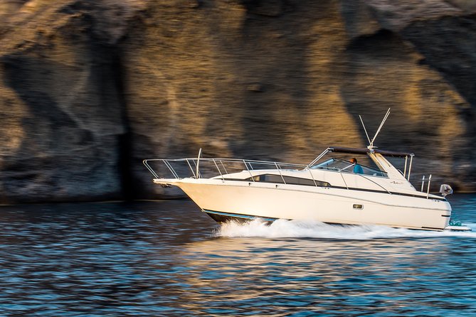 Santorini 5 - Hours Private Day Or Sunset Cruise with Bbq and Drinks - Oia and Thirassia seen from the sea
