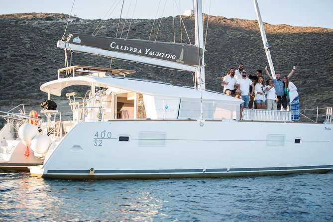 Santorini All-inclusive Private Catamaran Cruise - Why seeing Santorini from Vlychada matters