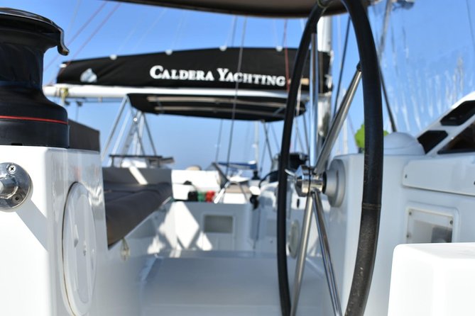 Santorini All-inclusive Private Catamaran Cruise - Palea Kameni, Nea Kameni, and warm sulfur waters