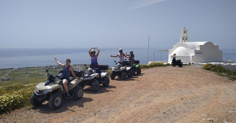 Santorini: ATV-Quad Experience - A cave chapel and the road to Vlichada