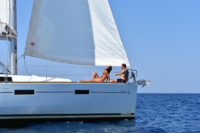 Santorini Caldera Private Sailing Boat Cruise - Leaving Vlychada for the southern coast