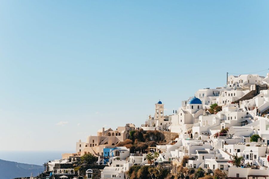 Santorini: Caldera Trail Guided Hike and Sunset Viewing - Prophet Elias chapels and the picnic break