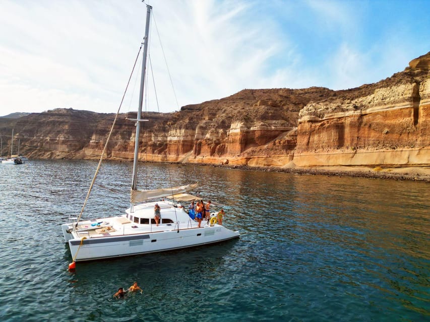 Santorini: Catamaran Cruise with Greek BBQ and Drinks - Key points to know before you book