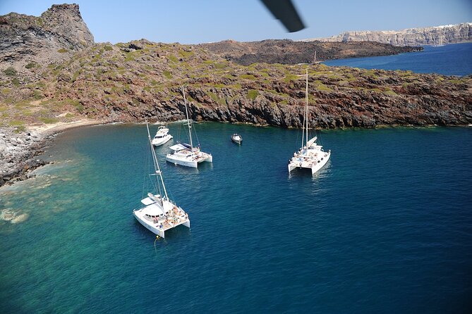 Santorini Classic Catamaran Cruise with BBQ, Drinks and Transfers - The Greek BBQ is the cruise’s strongest value