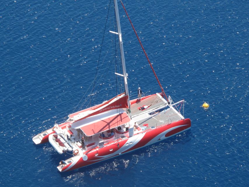 Santorini: Dream Catcher 5-hour Sailing Trip in the Caldera - From your hotel to Vlihada Marina