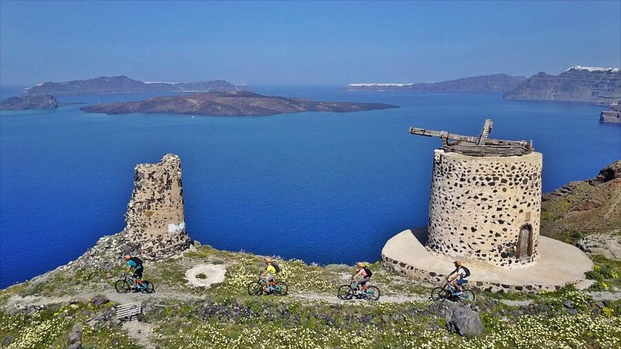 Santorini: Electric Mountain Bike Adventure - Megalochori, vineyards, and a local tasting