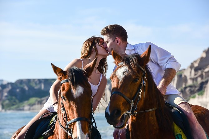 Santorini Horse Riding to Black Sandy Beach - How difficult is the ride?