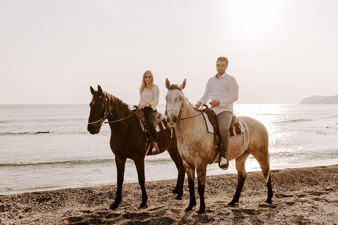 Santorini: Horse Riding to the Black Sandy Beach (Eros beach) - Staff, horses, and the safety question