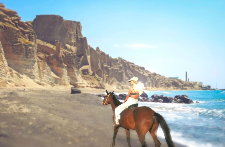 Santorini: Horseback Riding Tour on the Beach - The beach ride is the payoff