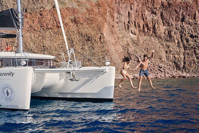 Santorini Oia: Luxury Sunset Cruise with Fresh Fish BBQ & Drinks - Food, drinks, and the meaning of luxury