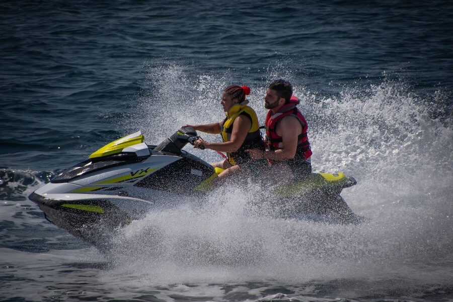 Santorini: Perivolos Beach Jet Ski Rental - Twenty minutes on a Yamaha Sport jet ski