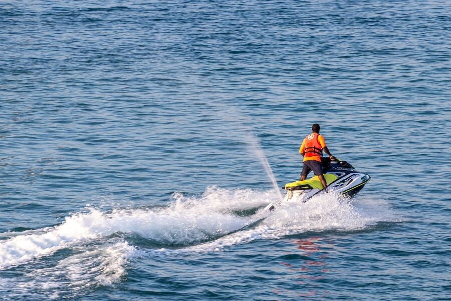 Santorini: Perivolos Beach Jet Ski Rental - The safety briefing comes first