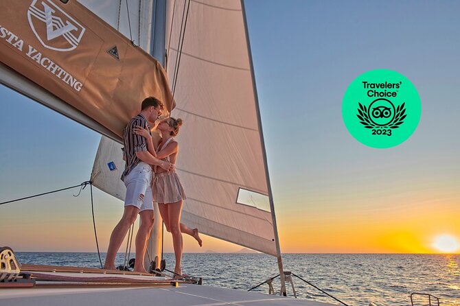 Santorini Platinum Catamaran Cruise with Meal, BBQ and Open Bar - Red Beach and the colors of Akrotiri