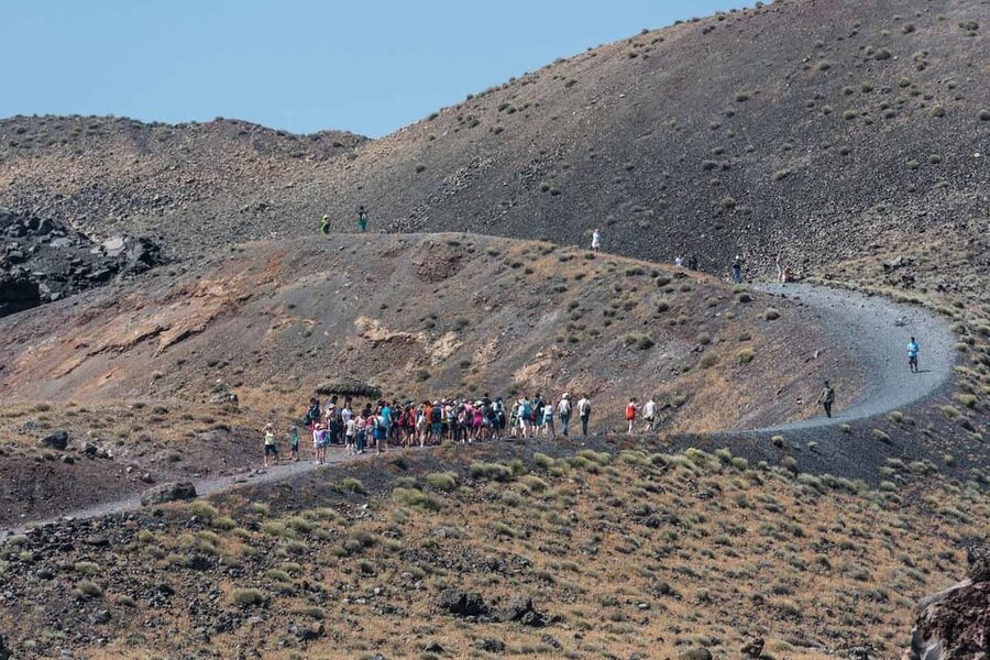 Santorini Port: Cruise to Volcano, Hot Springs & Thirassia - Thirassia: lunch, stairs, and a quieter side of Santorini