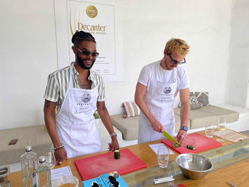 Santorini: Private Cooking Class and Wine Tasting Tour - Eating the food you helped prepare