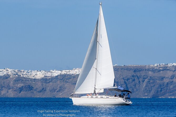 Santorini Private Daytime Sailing Cruise with Meal, Drinks &Transfer included - Swimming in Thirasia Bay