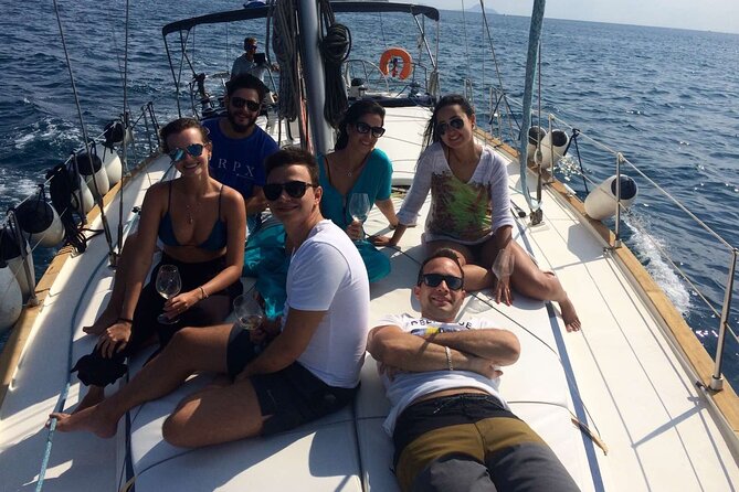 Santorini Private Daytime Sailing Cruise with Meal, Drinks &Transfer included - The return past Thirasia and Aspronisi