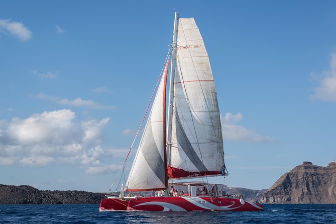 Santorini Sailing Dream Catcher with BBQ Lunch and Drinks - Sailing past the Indian Head and Venetian Lighthouse