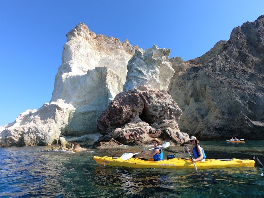 Santorini: Sea Caves Kayak Trip with Snorkeling and Picnic - Transport, equipment, and the real price