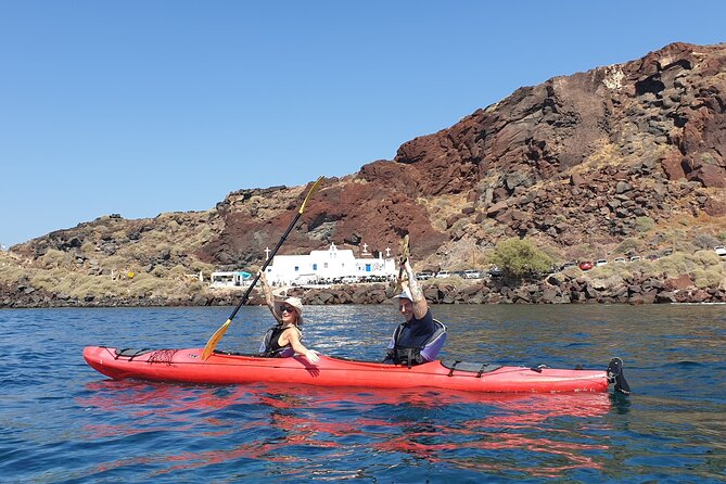 Santorini Sea Kayak - South Discovery, Small Group incl. Sea Caves and picnic - Starting at Akrotiri Beach