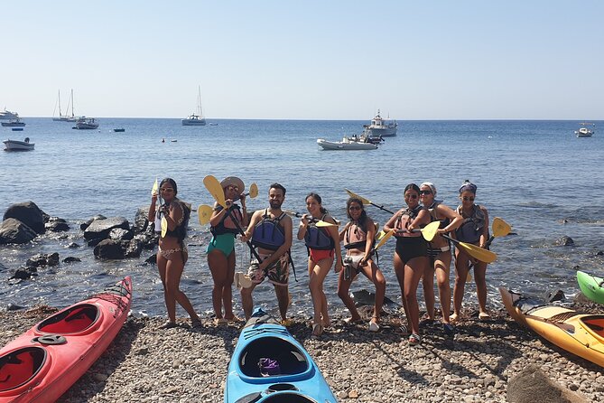 Santorini Sea Kayak - South Discovery, Small Group incl. Sea Caves and picnic - White Beach, Kambia Beach, and time in the water