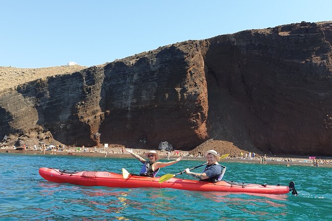 Santorini Sea Kayak - South Discovery, Small Group incl. Sea Caves and picnic - Choosing a daytime or sunset departure