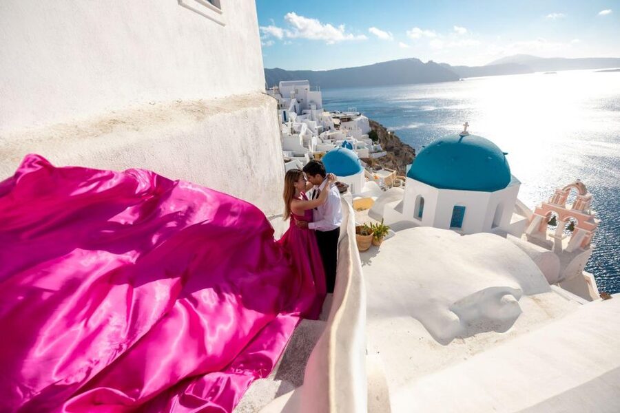 Santorini: Unique Flying Dress Photoshoot Experience - Starting near the Fira bus stop