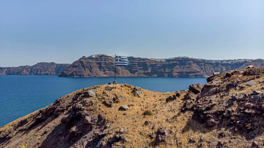 Santorini Volcano, Hot Springs Adventure - Warm water at Palea Kameni