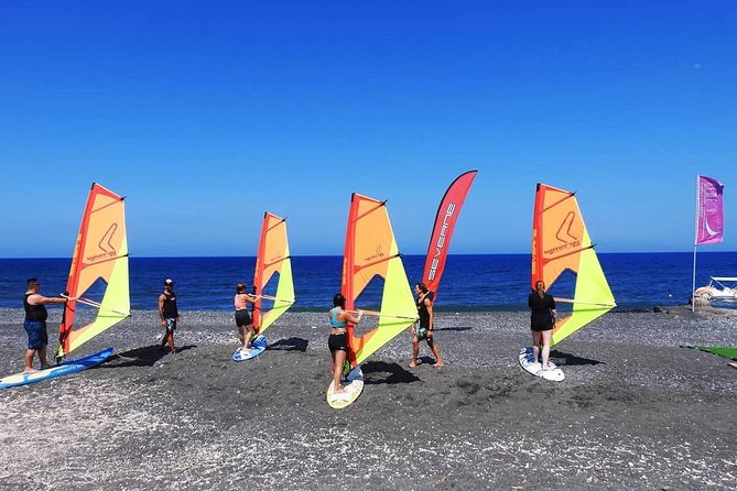 Santorini Windsurfing lessons - Equipment, comfort, and what is not included