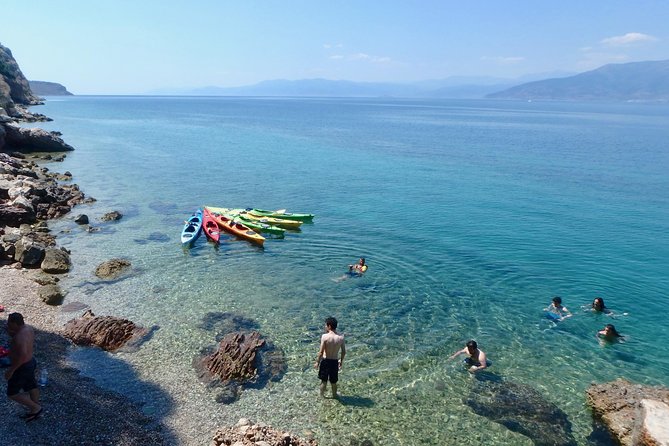 Sea Kayak Nafplio - Medieval Castles Tour - Circling Acronafplia at close range