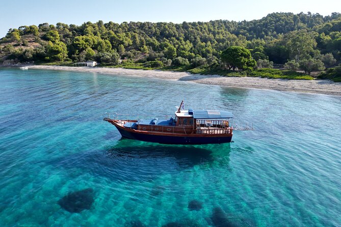 SemiPrivate Trip on 50ft Traditional Wooden Boat with Greek Lunch - A Wooden Boat Instead of a Packed Excursion Vessel