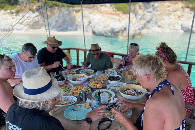 SemiPrivate Trip on 50ft Traditional Wooden Boat with Greek Lunch - Kastani Means a Swim Beside a Film Beach