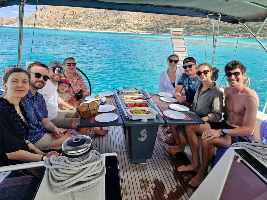 Shared Balos and Gramvousa Sailing Trip with Meal and Drinks - The Cretan lunch served after swimming