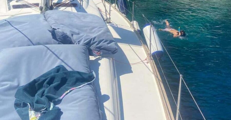 Skiathos: day sailing trip with swim stops and lunch - Finding Kallisti at Skiathos port