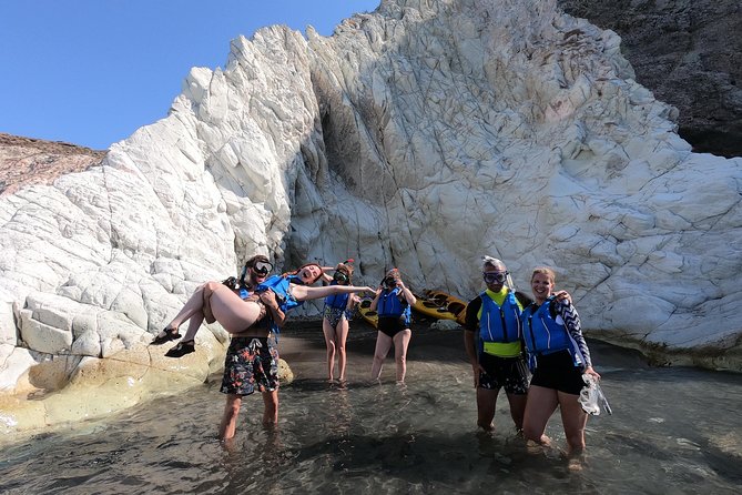 Small-Group Santorini Sea Caves Kayak Trip with Snorkeling & Picnic - Red Beach and the changing colors of Santorini