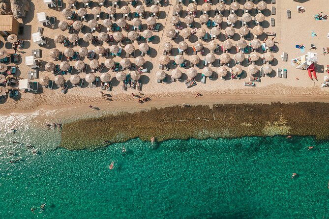 Super Paradise Beach Mykonos Seaside Sunbed (1st row) - First row at Thalas, not the neighboring beach club