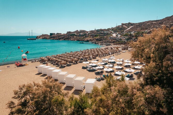 Super Paradise Beach Mykonos Seaside Sunbed (1st row) - Eight hours beside clear Mykonos water