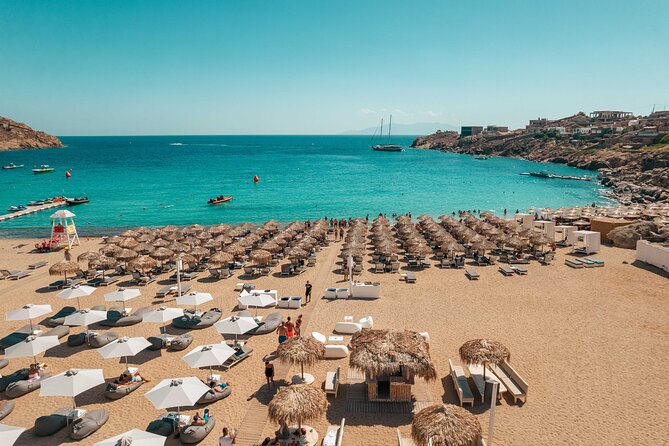 Super Paradise Beach Mykonos Seaside Sunbed (3rd & 4th row) - Eight hours of swimming, sun, and beach service