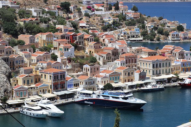 Symi Island from Rhodes with transfers from Ialysos and Ixia - St. George Bay and the Seasonal Swim Stop