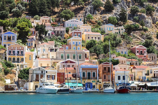 Symi Island from Rhodes with transfers from Ialysos and Ixia - Three and a Half Hours Around Symi Harbor