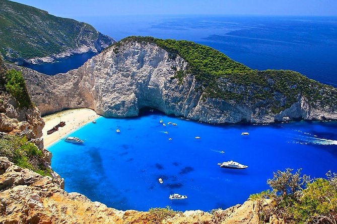 VIP Full Day Tour Shipwreck Blue Caves and top view - Xigia Sulfur Beach offers a short natural spa stop