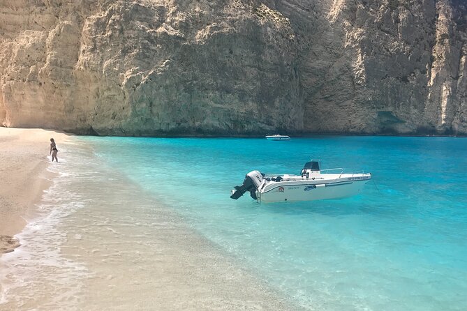 Zakynthos boat tour:Shipwreck& Local blue caves with 3 Swim Stops - Seeing the Panagiotis at Navagio