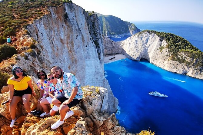 Zakynthos Early Morning Small Group Tour Shipwreck & Blue Caves - Shipwreck Beach from the water