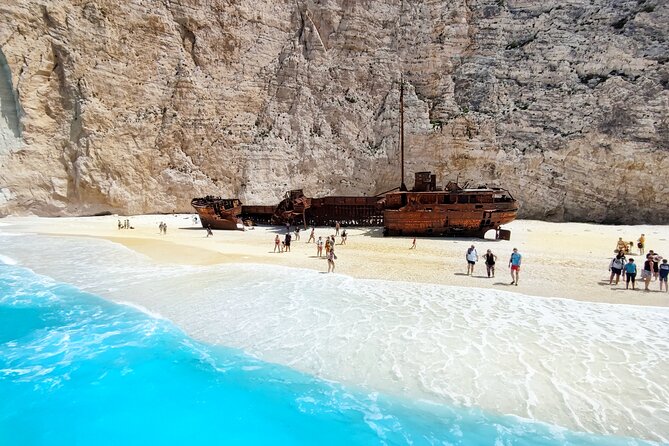 Zakynthos Half day tour Shipwreck beach Blue Caves by small boat - Navagio and the Shipwreck Beach question