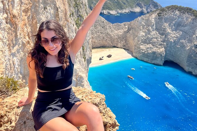 Zakynthos Shipwreck Beach with Blue Caves Land and Sea Tour - Makris Gialos and Xigia Natural Spa Beach